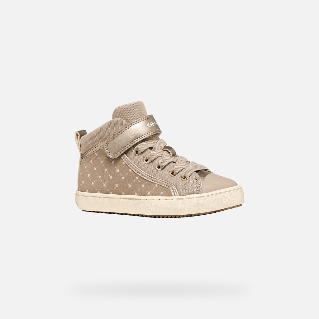 Velcro shoes KALISPERA GIRL Dark Beige - image number 2 | GEOX