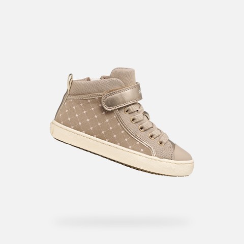 Velcro shoes KALISPERA GIRL Dark Beige - image number 0 | GEOX