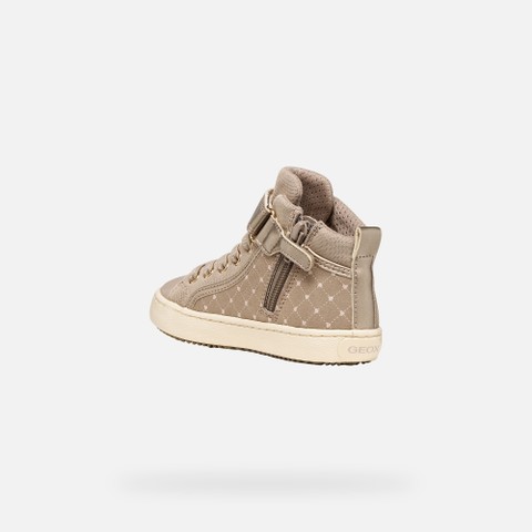 Velcro shoes KALISPERA GIRL Dark Beige - image number 3 | GEOX