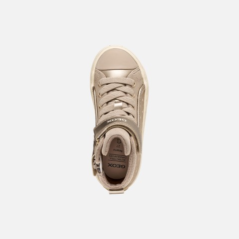 Velcro shoes KALISPERA GIRL Dark Beige - image number 5 | GEOX
