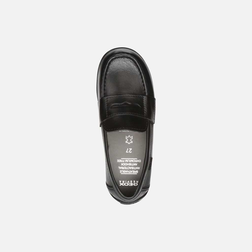 Geox Boys' New Fast Boy 1 Loafers - Breathable Rubber Sole School Shoes