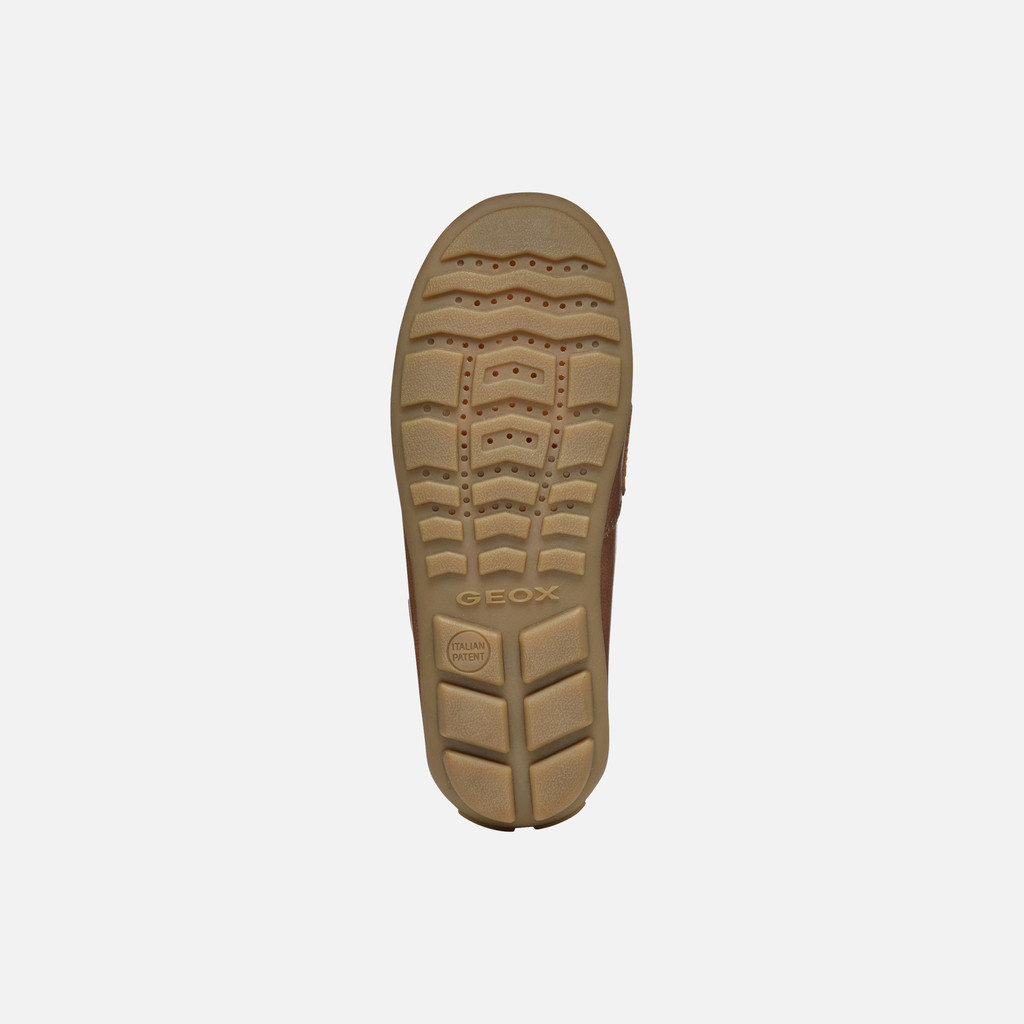 leather loafers NEW FAST BOY Coffee - image number 6 | GEOX