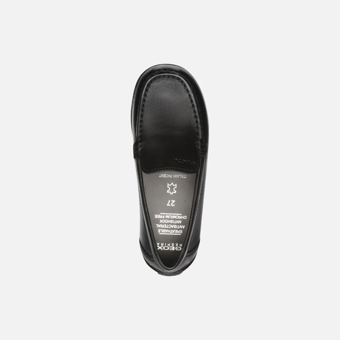31 EU Geox Gar on J New Fast Boy School Uniform Shoe Noir Black C9999