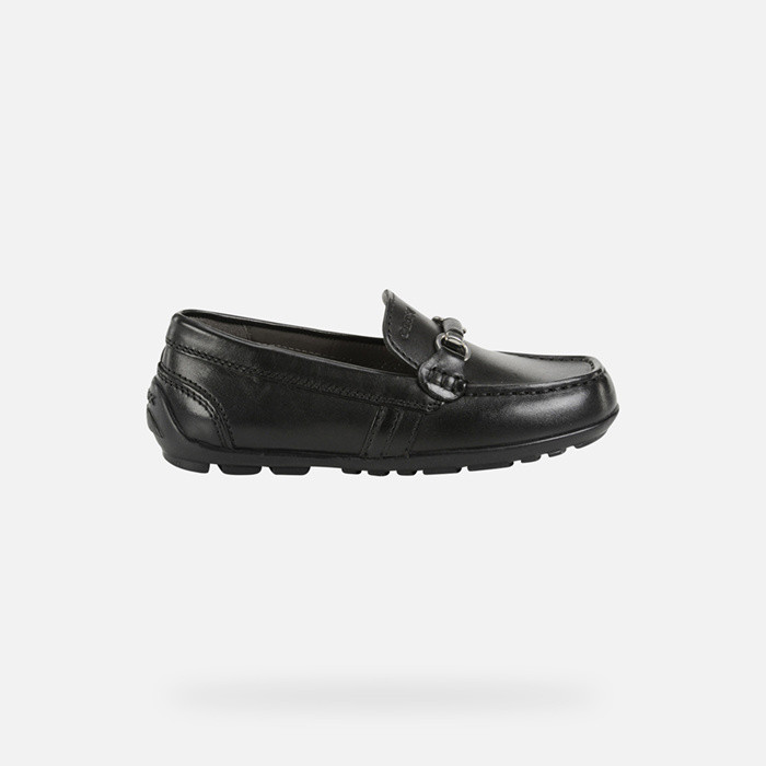 Leather loafers NEW FAST BOY Black | GEOX