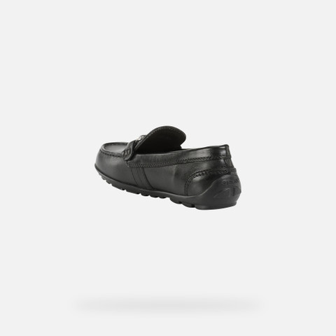 leather loafers NEW FAST BOY Black - image number 3 | GEOX