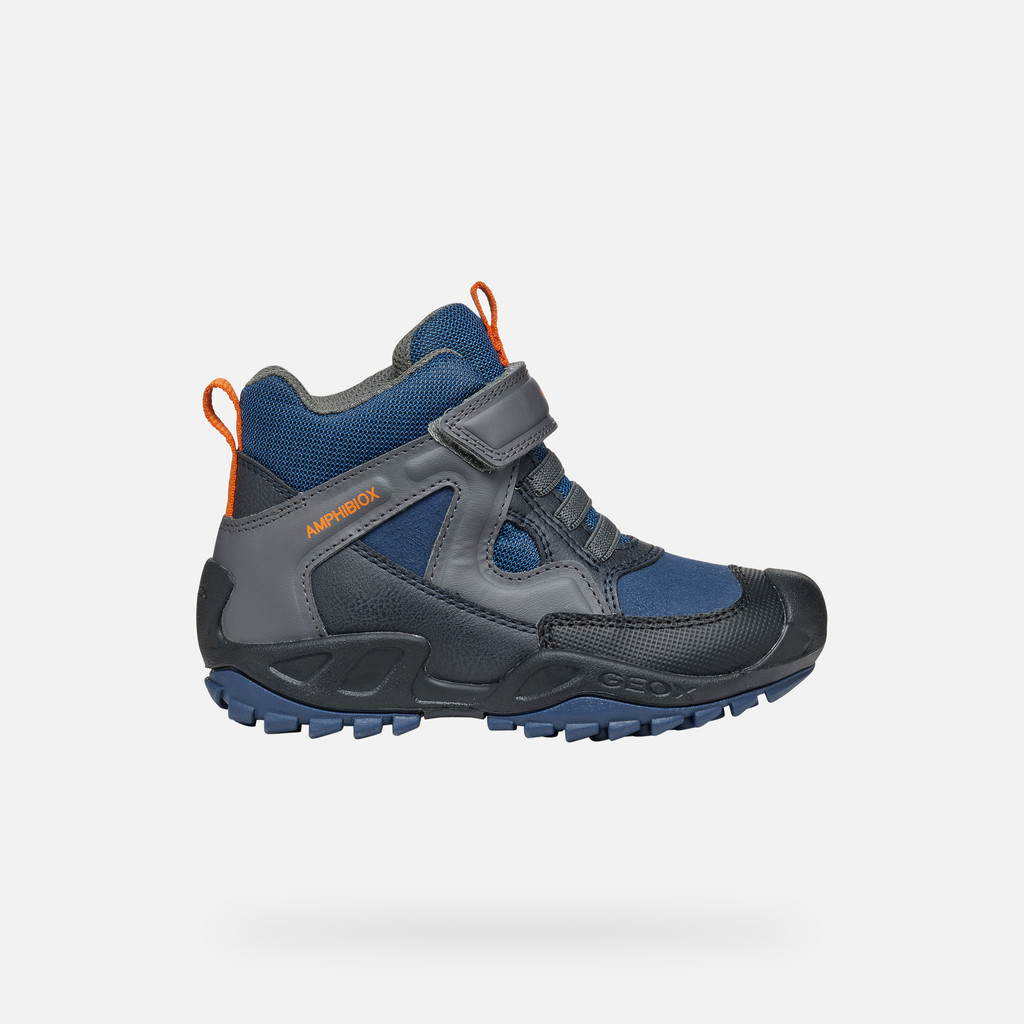 Waterproof ankle boots NEW SAVAGE ABX BOY Blue/Dark Gray - image number 1 | GEOX