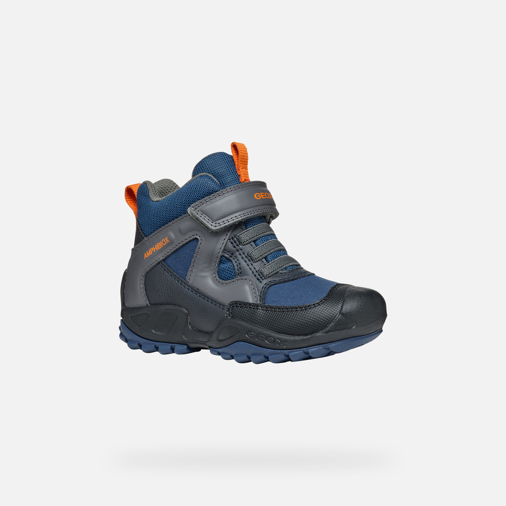 Waterproof ankle boots NEW SAVAGE ABX BOY Blue/Dark Gray - image number 2 | GEOX