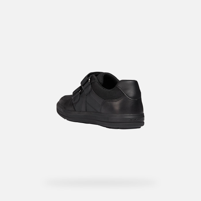 Geox Boys Arzach Leather Uniform Sneaker School Uniform Shoes