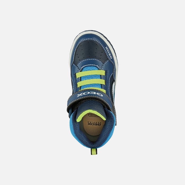 Geox® INEK: Boy's Navy blue High Top Sneakers | FW22 Geox®