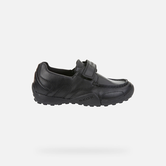 Leather loafers WINTER SNAKE BOY Black | GEOX