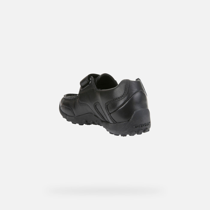 virar Ártico Manhattan Geox® W.SNAKE MOCASSINO: Boy's Black Leather Loafers | Geox®