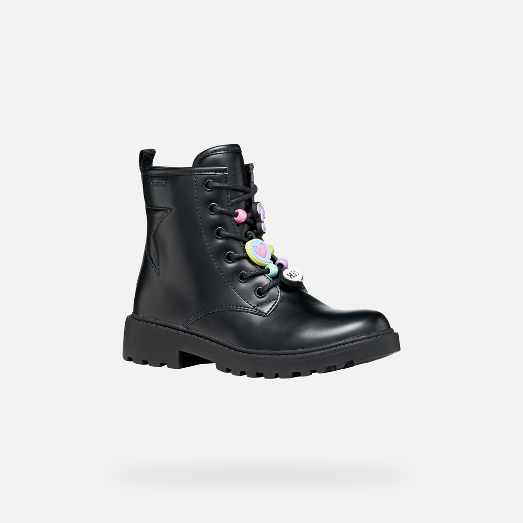 Combat boots CASEY GIRL Black/Multicolor - image number 2 | GEOX