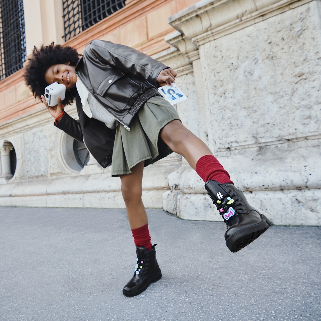 Rangers chaussures CASEY FILLE Noir/Multicolore - image number 1 | GEOX