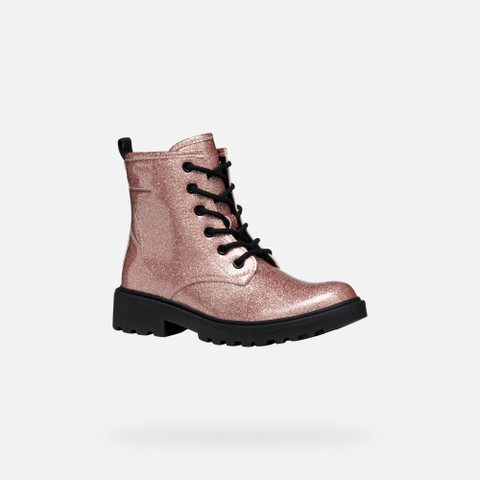 Combat boots CASEY GIRL Old Rose - image number 2 | GEOX