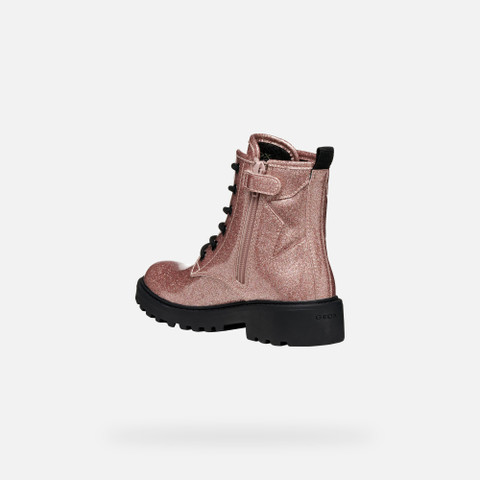 Combat boots CASEY GIRL Old Rose - image number 3 | GEOX