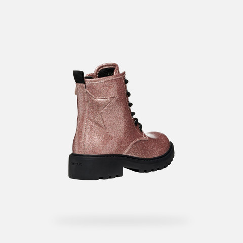 Combat boots CASEY GIRL Old Rose - image number 4 | GEOX