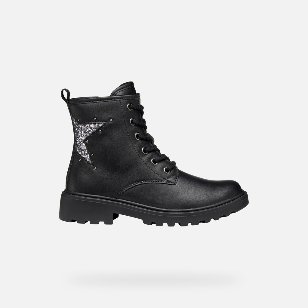 Combat boots CASEY GIRL Black/Gun - image number 1 | GEOX