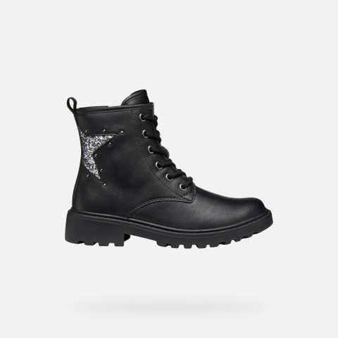 Combat boots CASEY GIRL Black/Gun - image number 1 | GEOX