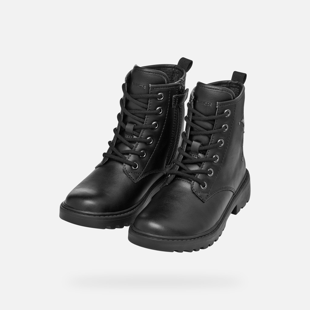 Rangers chaussures CASEY FILLE Noir/Canon de fusil - image number 7 | GEOX