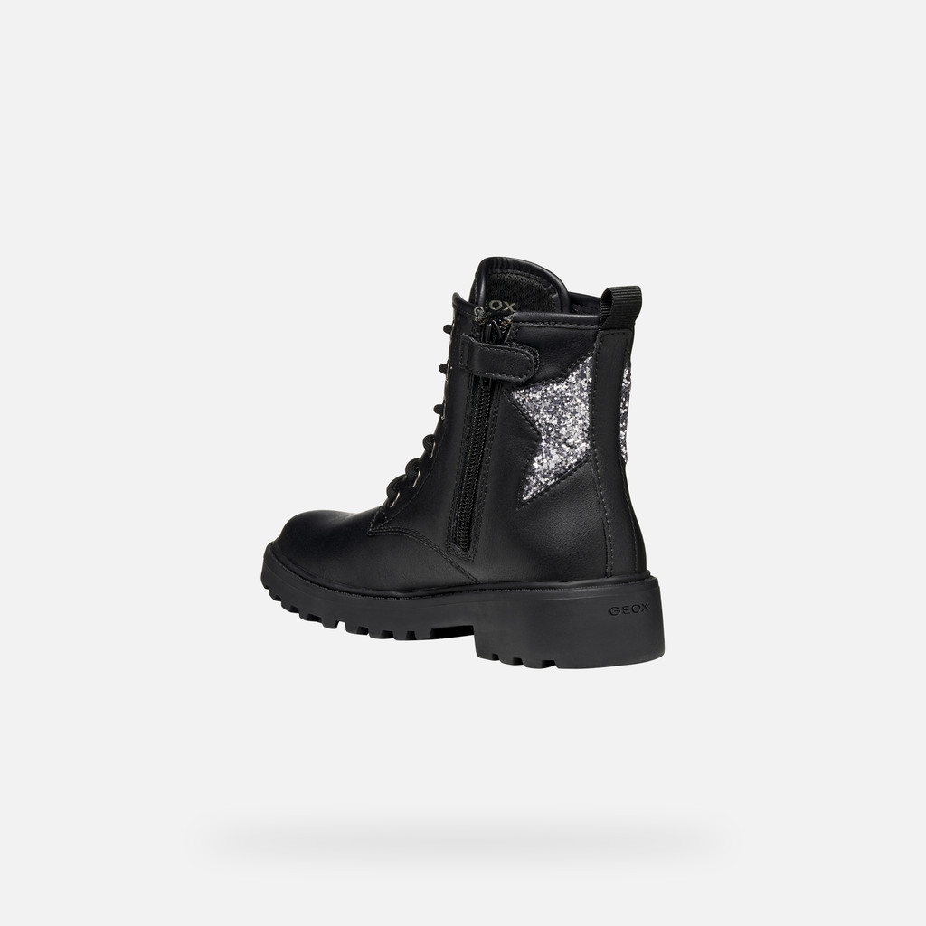 Combat boots CASEY GIRL Black/Gun - image number 3 | GEOX