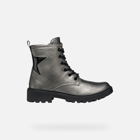 Combat boots CASEY GIRL Graphite/Black - image number 1 | GEOX