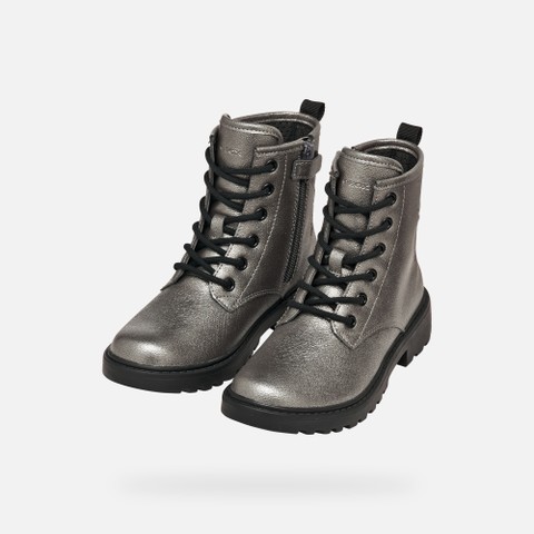 Combat boots CASEY GIRL Graphite/Black - image number 7 | GEOX