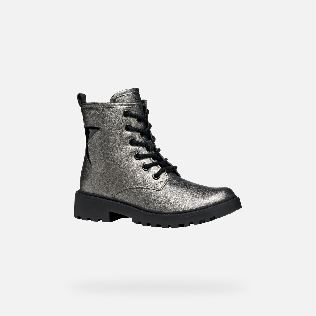 Combat boots CASEY GIRL Graphite/Black - image number 2 | GEOX