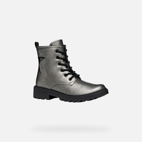 Combat boots CASEY GIRL Graphite/Black - image number 2 | GEOX