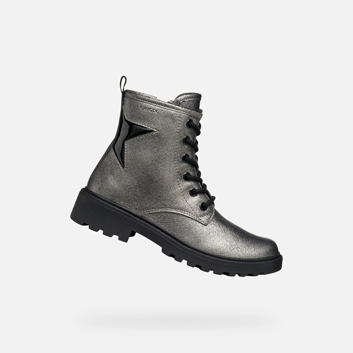 Combat boots CASEY GIRL Graphite/Black | GEOX