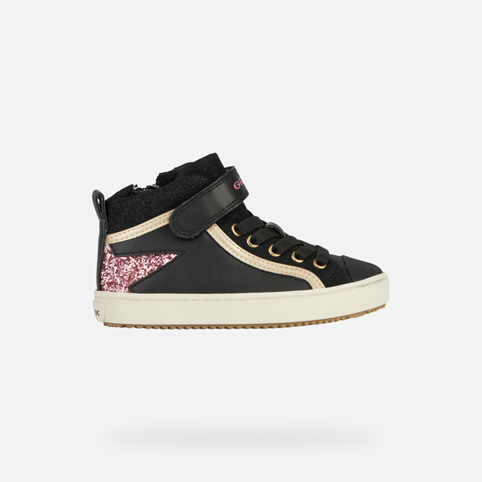 High top sneakers KALISPERA GIRL Black/Dark Pink | GEOX