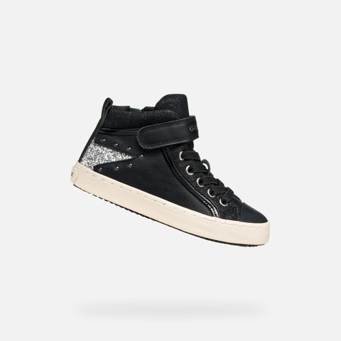 High top sneakers KALISPERA GIRL Black/Dark Silver - image number 0 | GEOX