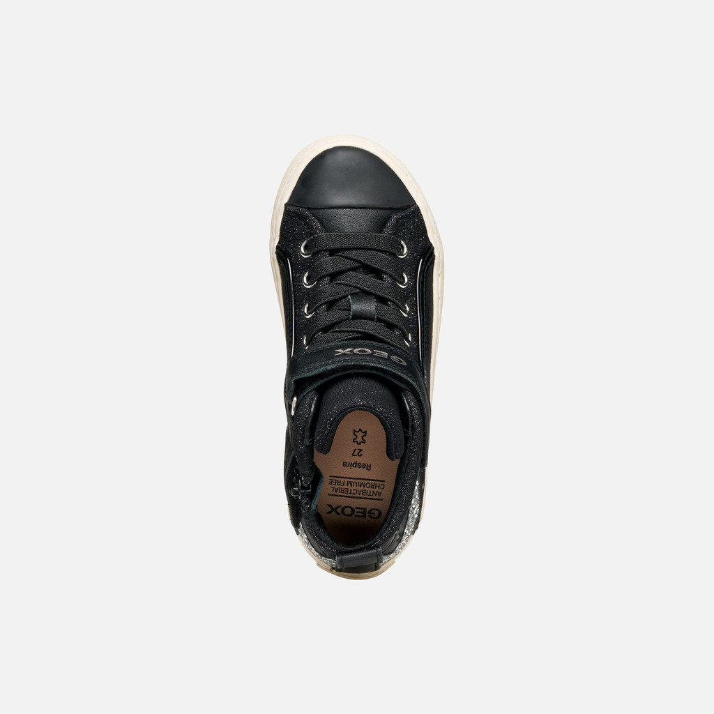 High top sneakers KALISPERA GIRL Black/Dark Silver - image number 5 | GEOX