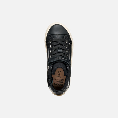 High top sneakers KALISPERA GIRL Black/Dark Silver - image number 5 | GEOX