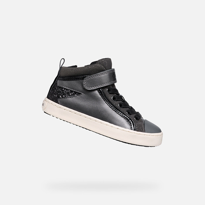 High top sneakers KALISPERA GIRL Dark Grey/Black | GEOX