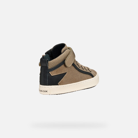 High top sneakers KALISPERA GIRL Dark beige/Black - image number 4 | GEOX