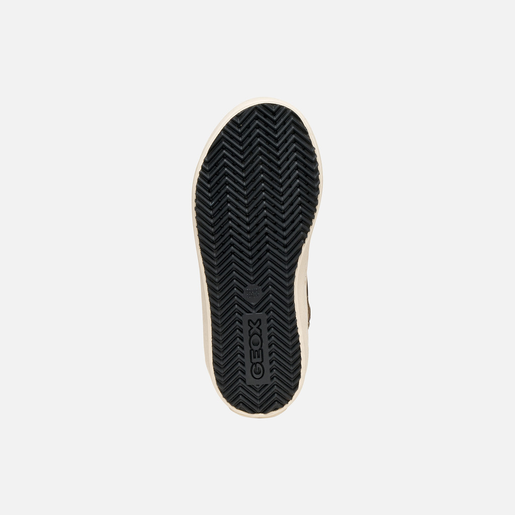 High top sneakers KALISPERA GIRL Dark beige/Black - image number 6 | GEOX
