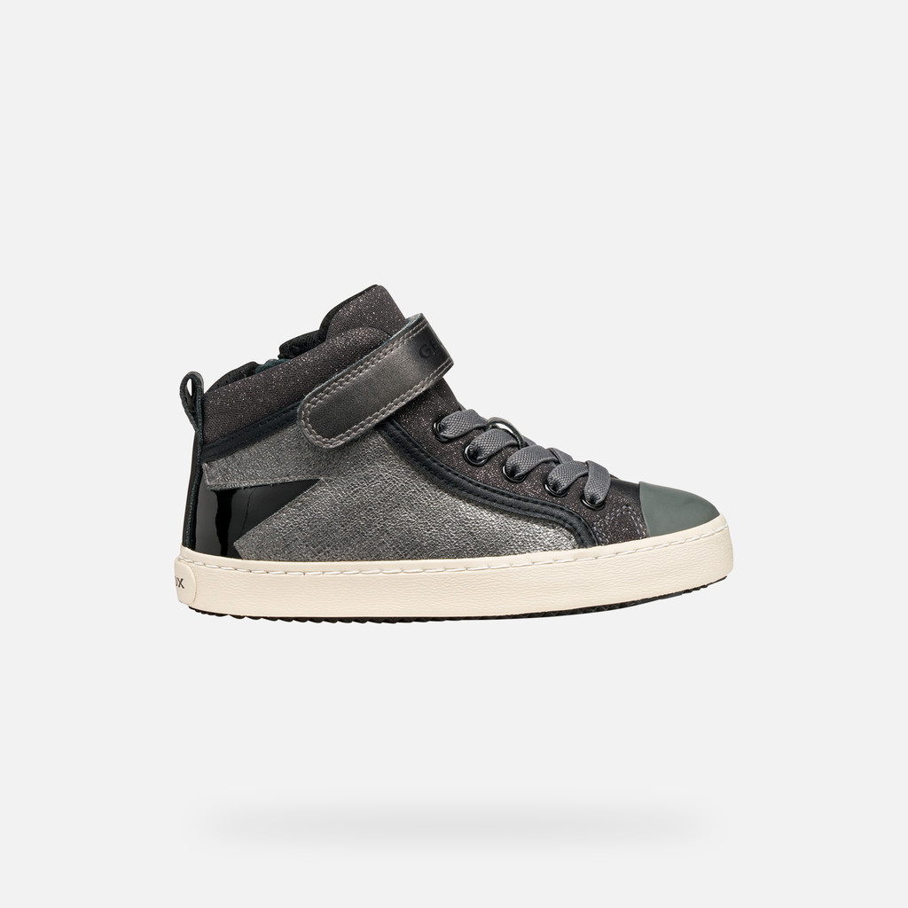 High top sneakers KALISPERA GIRL Graphite/Black - image number 1 | GEOX