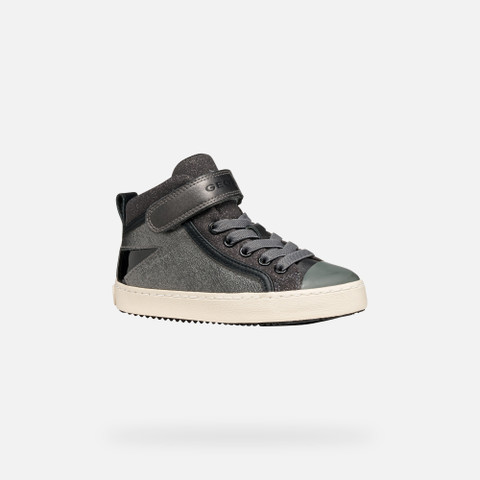High top sneakers KALISPERA GIRL Graphite/Black - image number 2 | GEOX