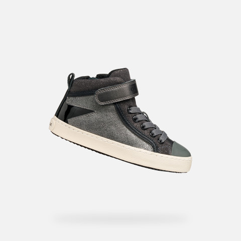 High top sneakers KALISPERA GIRL Graphite/Black - image number 0 | GEOX