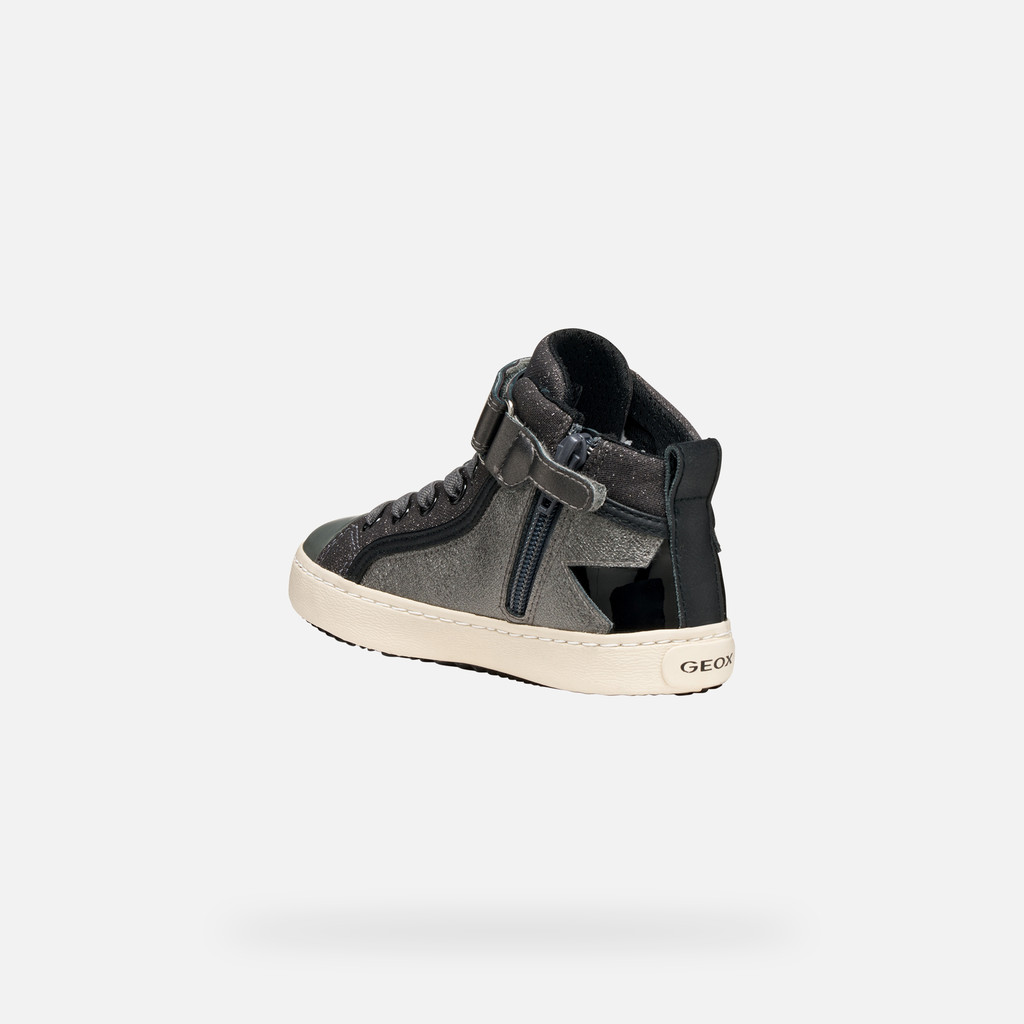 High top sneakers KALISPERA GIRL Graphite/Black - image number 3 | GEOX