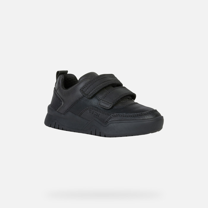 aire Certificado Gastos de envío Geox® PERTH Junior Boy: Black Sneakers | Geox® Store