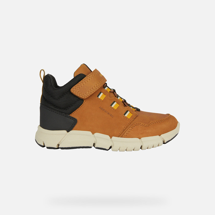 Waterproof boots FLEXYPER ABX BOY Brown/Dark Yellow | GEOX
