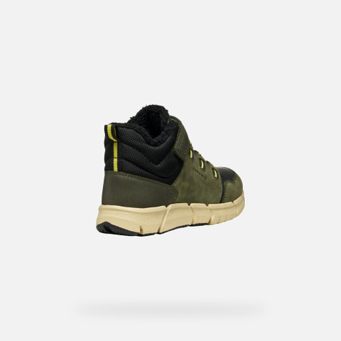 Waterproof boots FLEXYPER ABX BOY Military/Black - image number 4 | GEOX