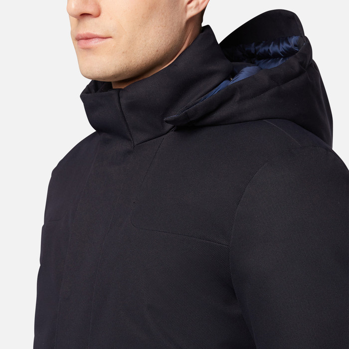 Geox® AERANTIS: Navy blue Jacket With Hood | Geox®