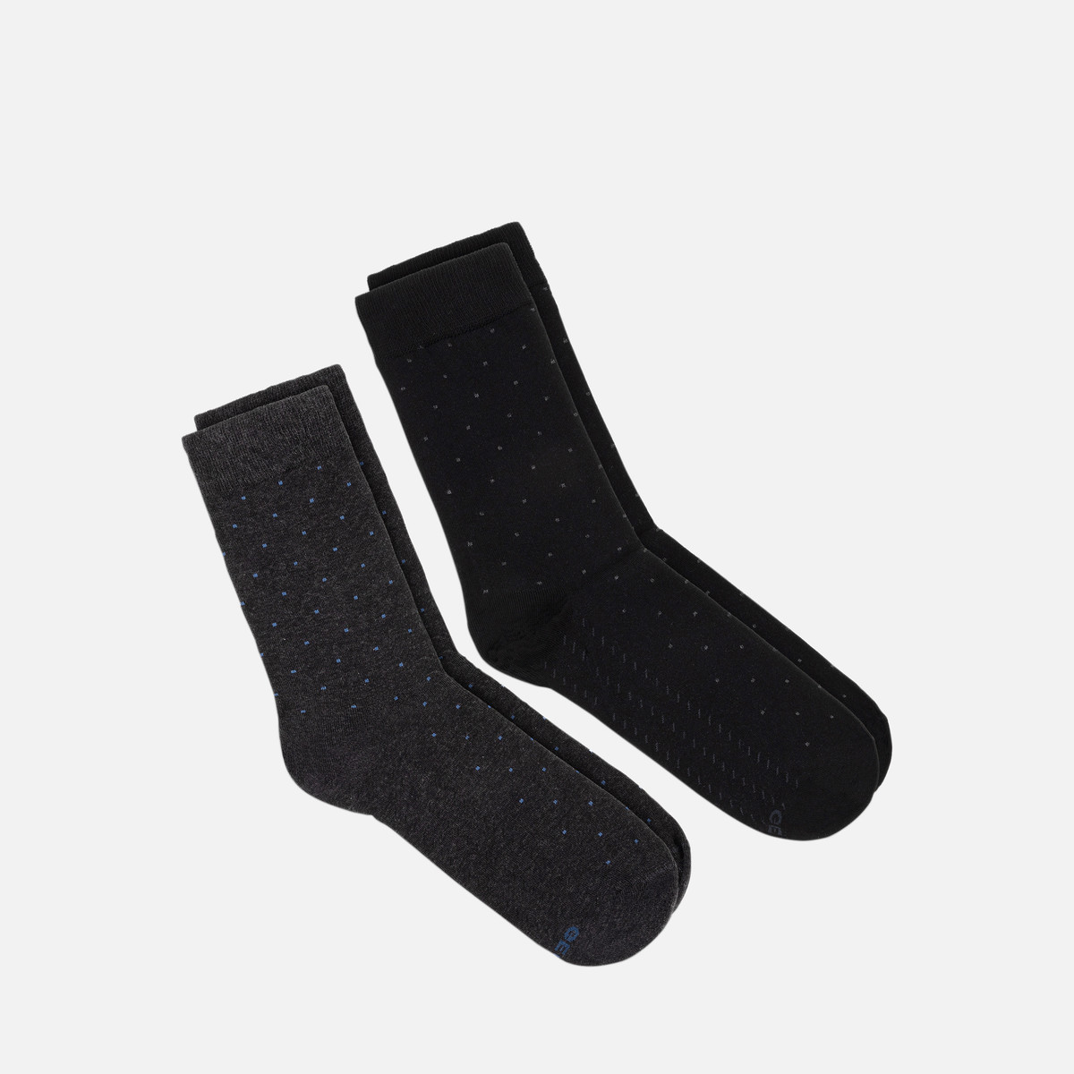 two pack socks man — dark_melange_grey/black