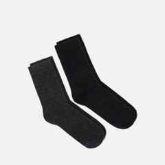 two pack socks man — dark_melange_grey/black 2