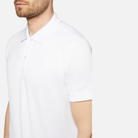 polo shirt POLO MAN Optic White - image number 4 | GEOX
