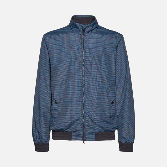 Lightweight jacket VINCIT MAN Light blue/Dark blue | GEOX