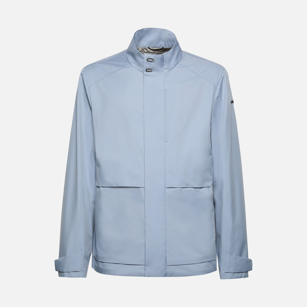 lightweight jacket DAMIANO MAN Faded denim - image number 1 | GEOX