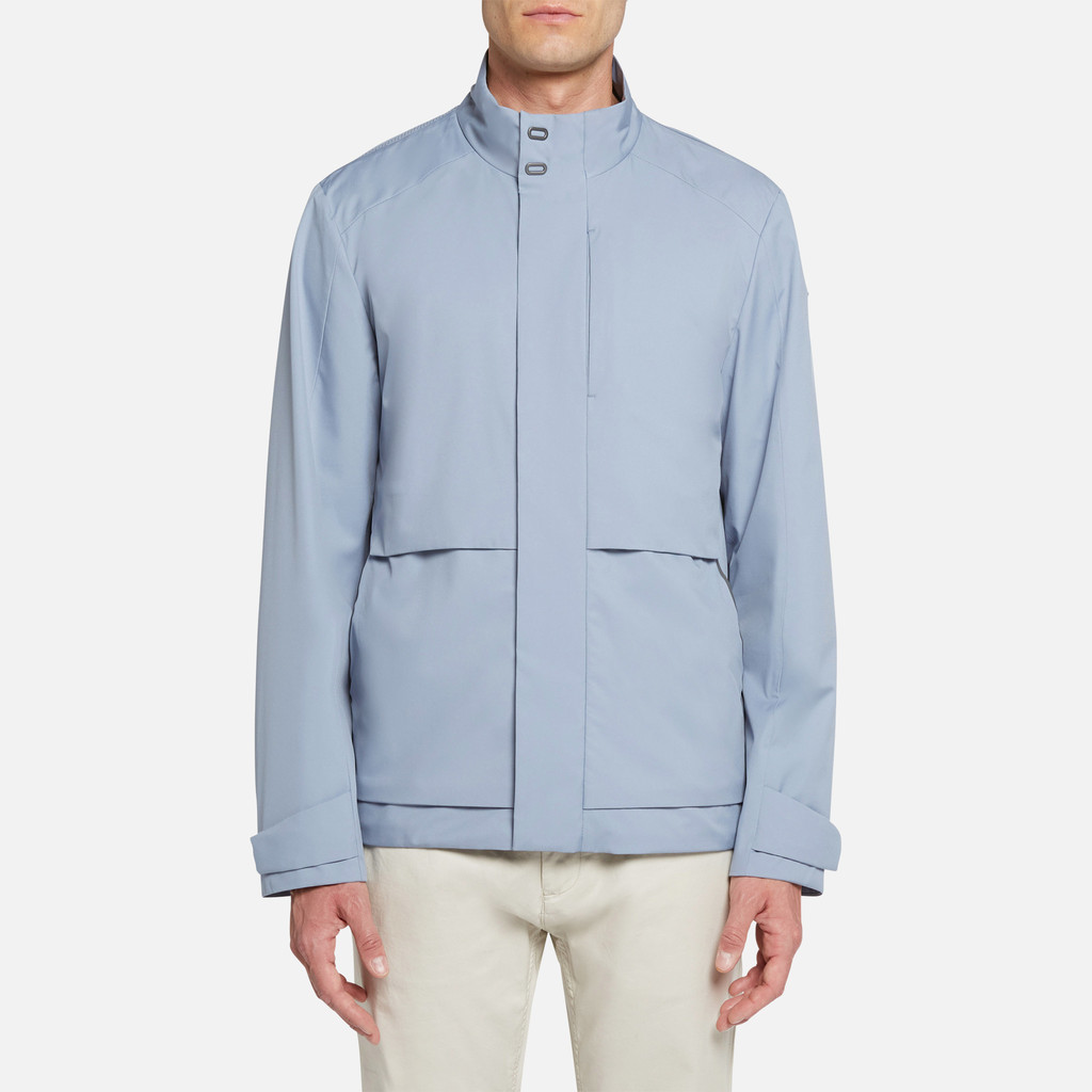 lightweight jacket DAMIANO MAN Faded denim - image number 2 | GEOX